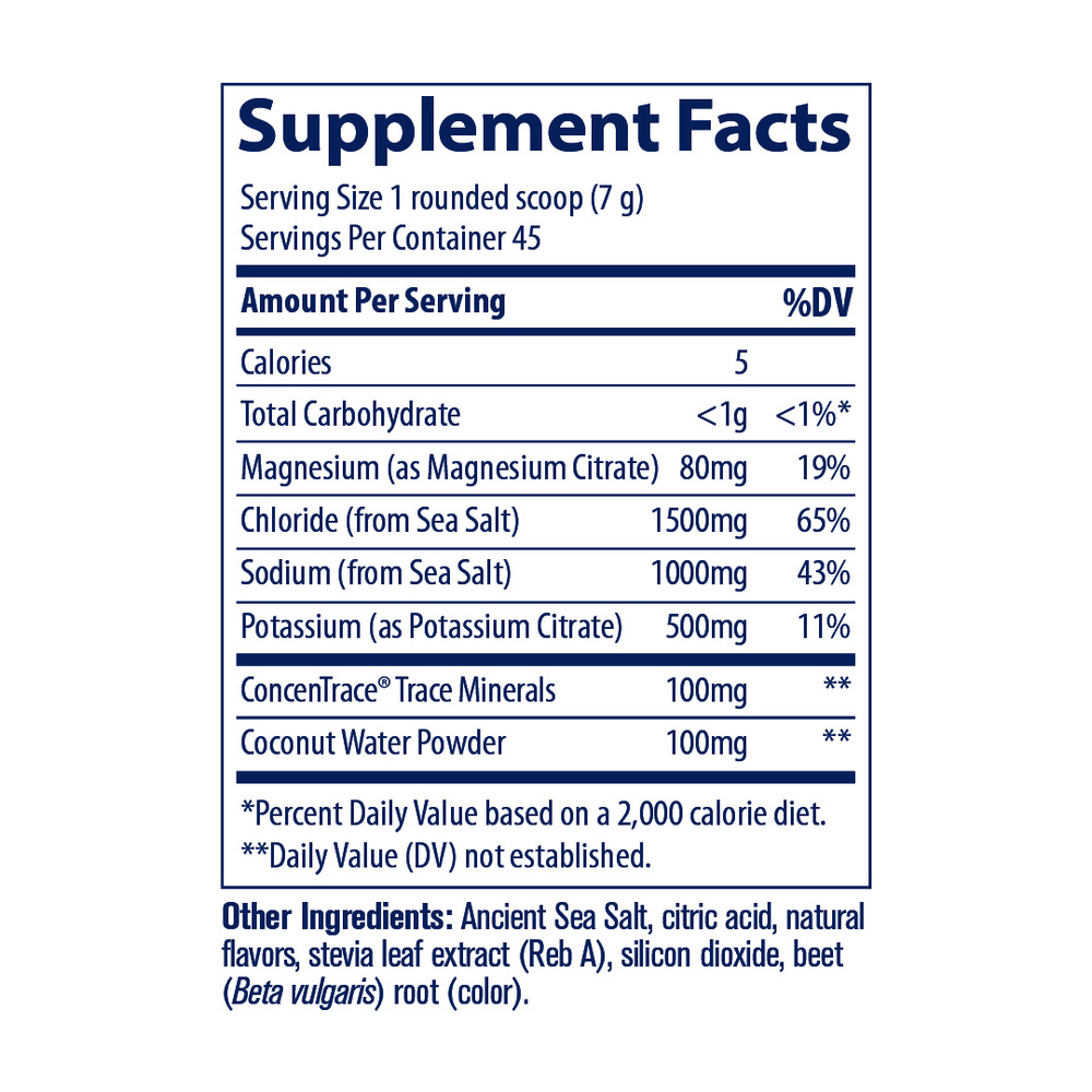 ZEROLyte Electrolytes & Coconut Water Powder, Salty Berry Lemonade (Trace)