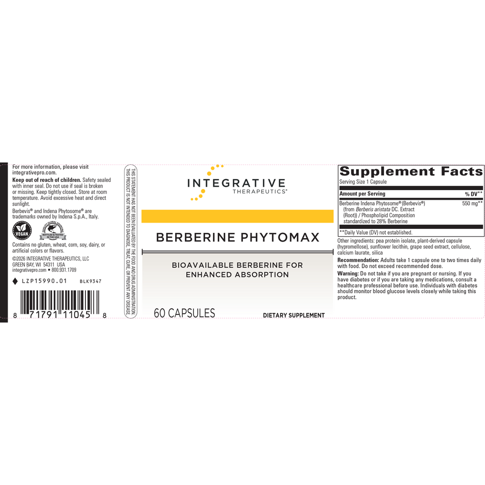 Berberine Phytomax IT 550mg 60ct.