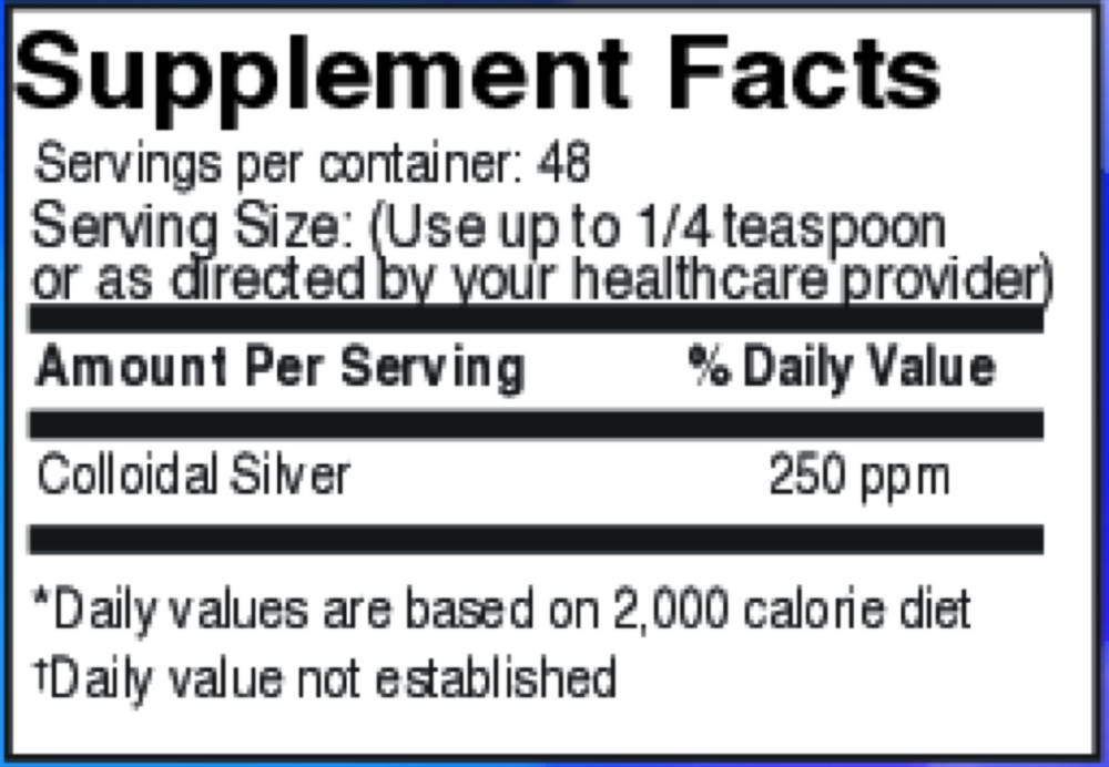 Colloidal Silver 250ppm-2oz